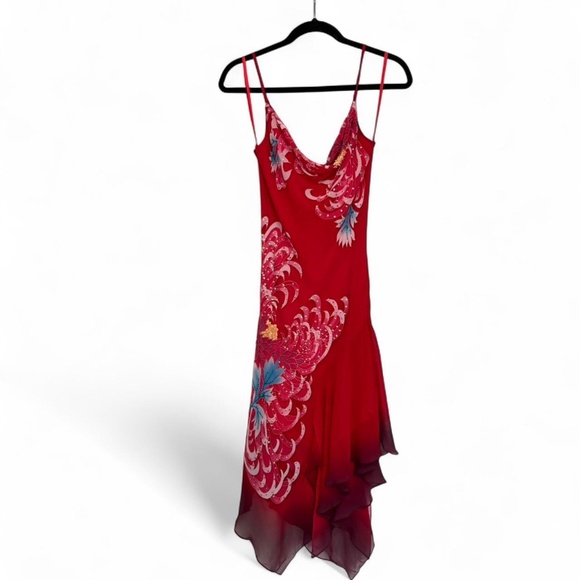 Vintage Cache Sue Wong Red Dress - Picture 2 of 5